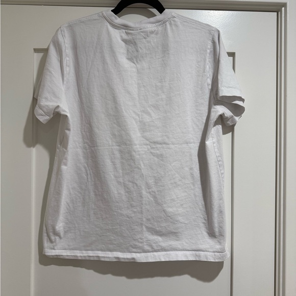 Ganni White Tee with Rainbow Graphic - Picture 3 of 5